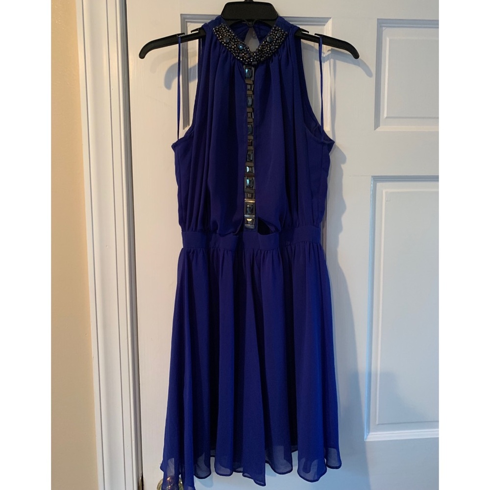 River Island blue jeweled cocktail dress